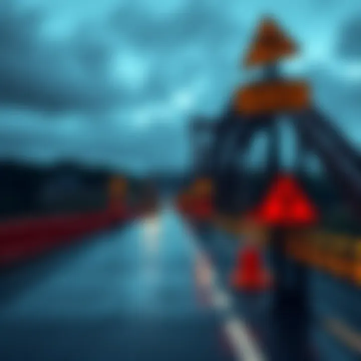 An image of Popelick Bridge showing warning signs and caution tape, highlighting safety concerns.