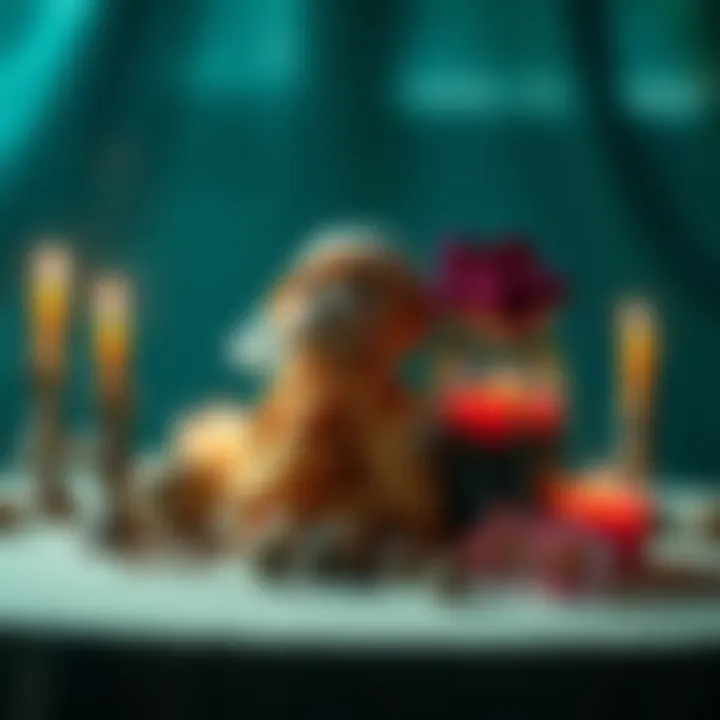 A poppet doll and a sour jar representing spells made for revenge against an ex-boyfriend, placed on a table with candles and herbs.