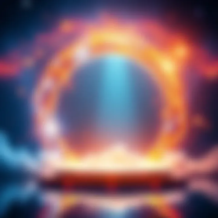 A glowing portal surrounded by stars and light, symbolizing new opportunities and transformation.