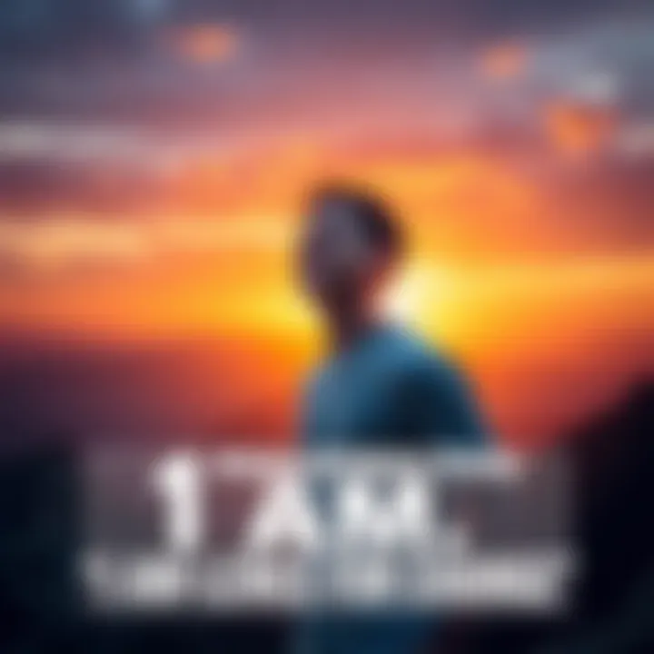 A person looking confidently at a sunrise, feeling inspired and empowered with the affirmation 'I am living my dream life.'