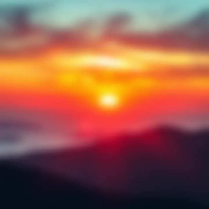 A bright sunrise over a serene landscape, symbolizing hope and reassurance for the future.