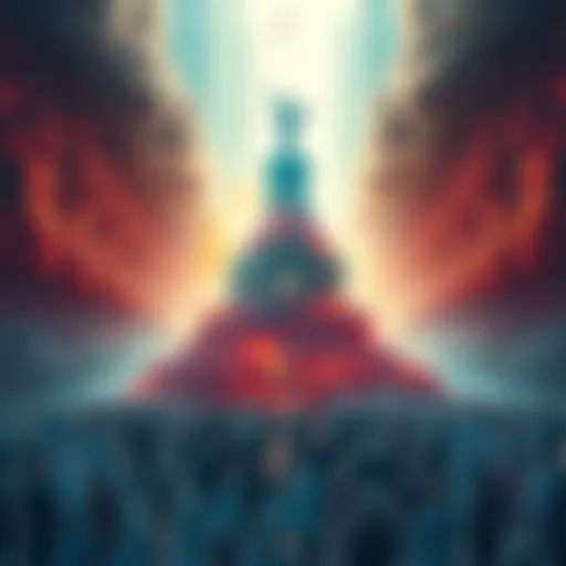 A visual representation showing 13 families at the top of a pyramid, with 8 billion people below them, highlighting their influence and control.