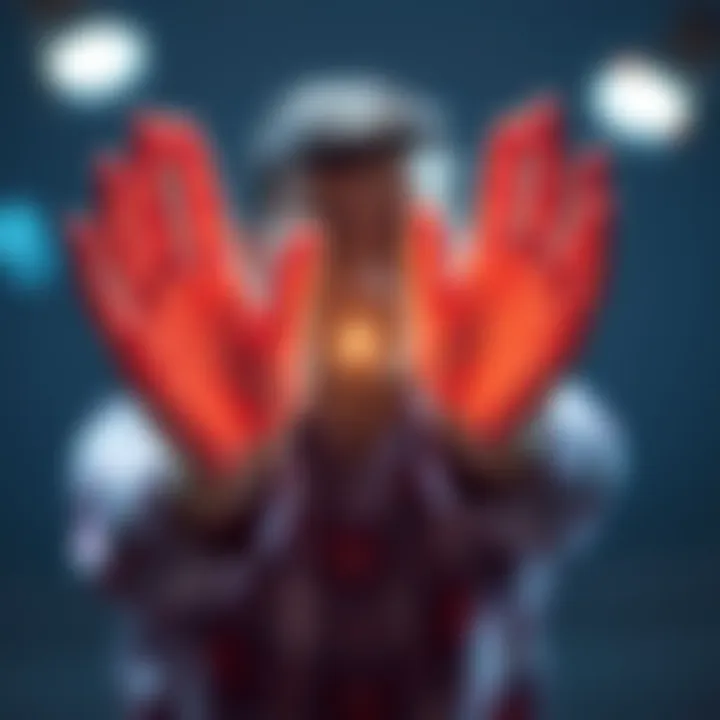 Practicing Telekinesis A person attempting to move an object using chi energy, with hands extended and focus on the object, surrounded by a soft glow