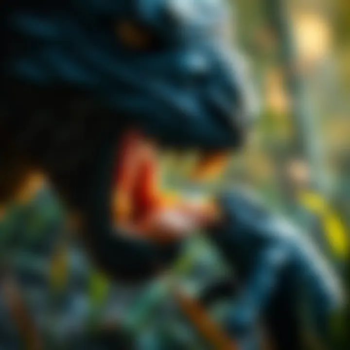 A predator consuming its prey in a natural setting, showcasing survival instincts in action.