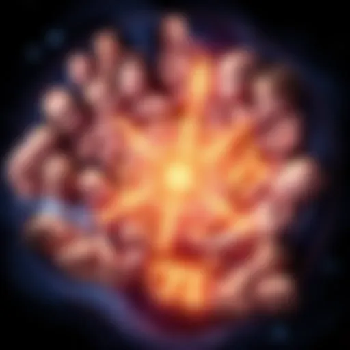 A collage of premature babies with zodiac symbols around them, representing their astrological signs.
