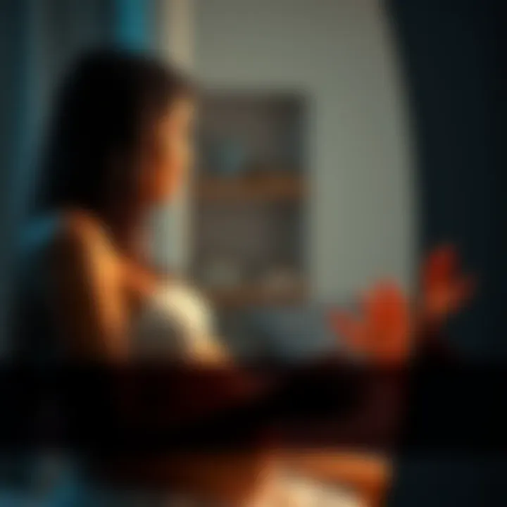 Pregnant woman examining skin markings A pregnant woman looking at unusual skin markings on her belly in the mirror