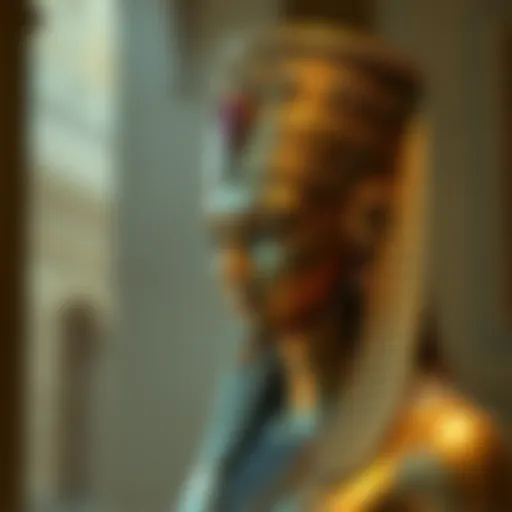 Copper alloy statue of Princess Takushit with hieroglyphic details, showing ancient craftsmanship
