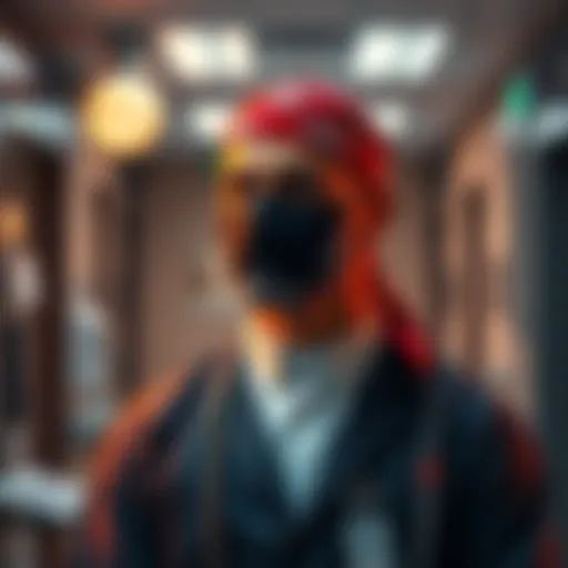 A chaplain in a hospital setting wearing a bandana, showcasing practical veiling for spiritual expression while maintaining a neat appearance.