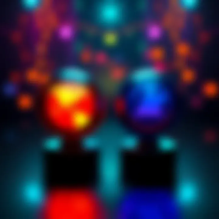 Illustration showing a Projector symbol and a Manifesting Generator symbol side by side to represent their compatibility in relationships.