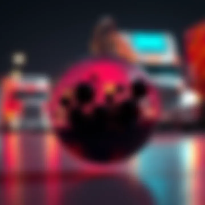 A close-up of a protection charm with dark bubbles forming on its surface, set against a blurred background representing a truck accident scene.