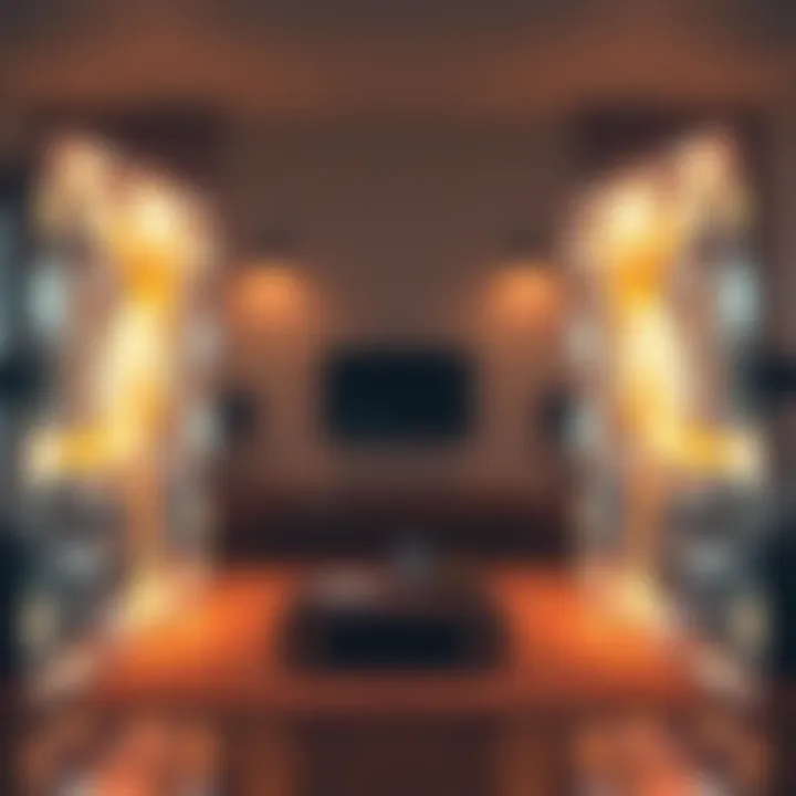 A serene living space surrounded by protective energy shields, illustrating the concept of safeguarding from malevolent entities.