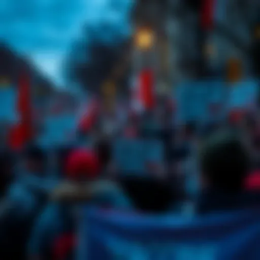 Canadians gather in protest, holding signs questioning vaccine mandates and government policies amid concerns of depopulation efforts.