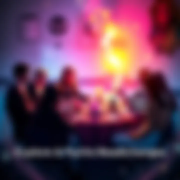 A group of individuals sitting in a circle, exchanging psychic readings with cards and crystals on the table.