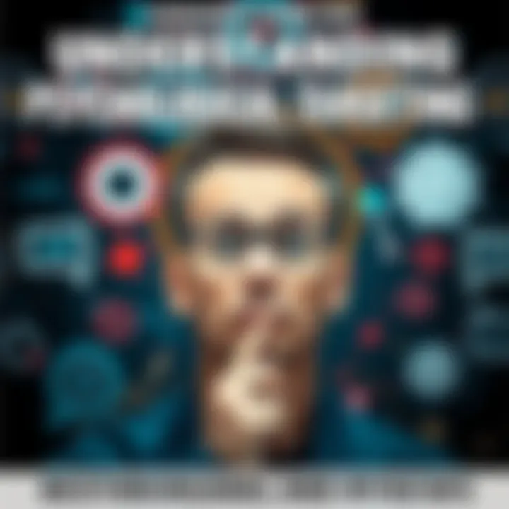 Understanding Psychological Targeting A person looking concerned while surrounded by abstract symbols representing misinformation and technology, emphasizing the topic of psychological targeting tactics.