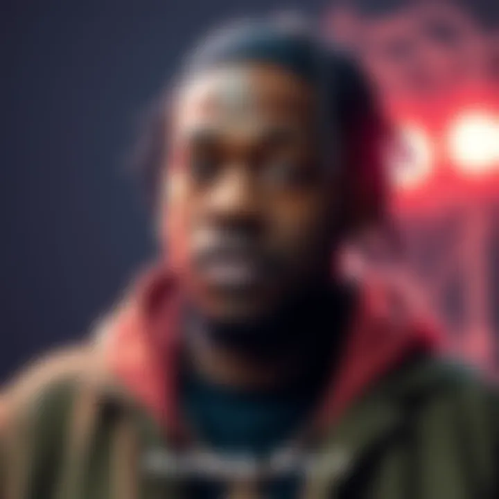 A visual representation of Pusha T linked to the Epstein files, highlighting public interest and discussions online
