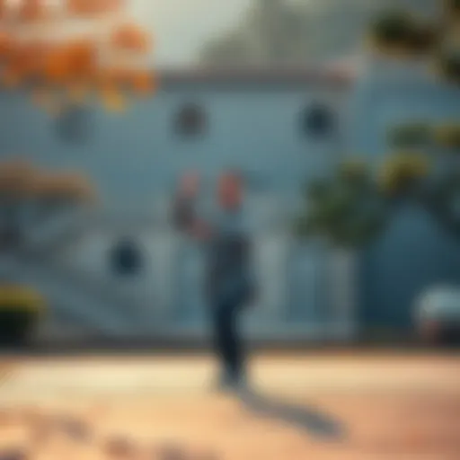 A person practicing qigong in a tranquil outdoor setting, focusing on slow movements and meditation.