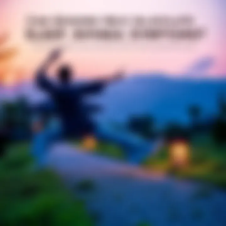 Person practicing qigong outdoors at sunrise to improve sleep apnea symptoms