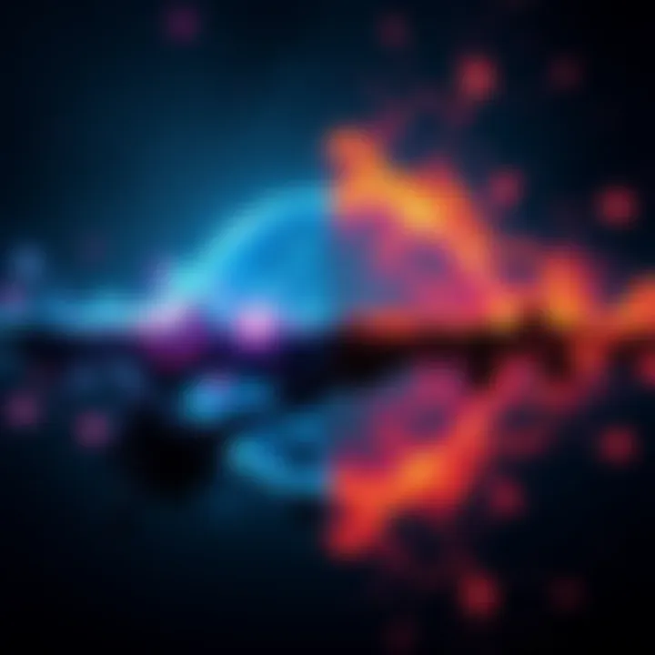 An abstract representation of quantum immortality showing a split between a vibrant real universe and a faded mental projection, symbolizing the debate on reality versus perception.