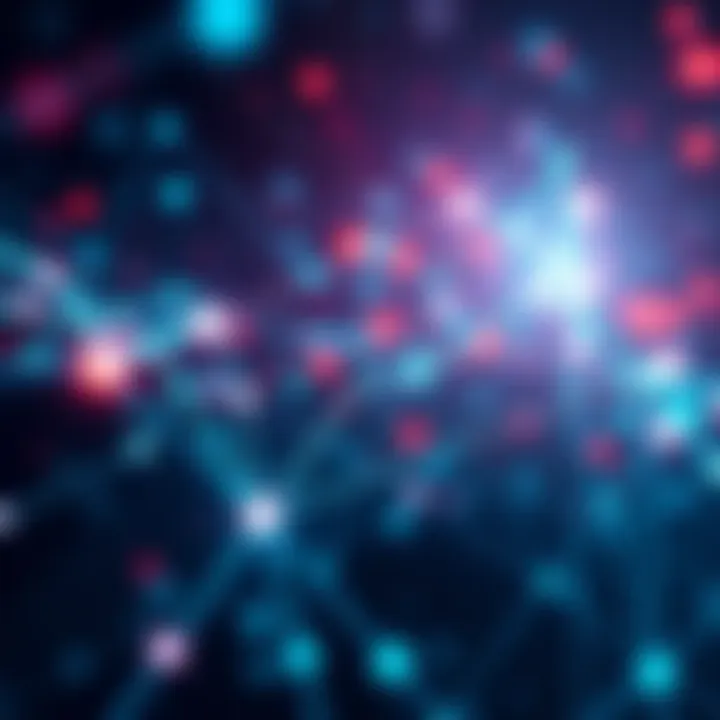 Quantum Relationships Illustration showing interconnected lines and points representing relationships in quantum physics.