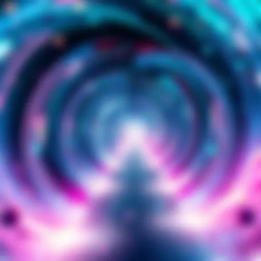 A visual representation of time travel and parallel universes, featuring swirling portals and vibrant colors that symbolize dimensional shifts in quantum physics.