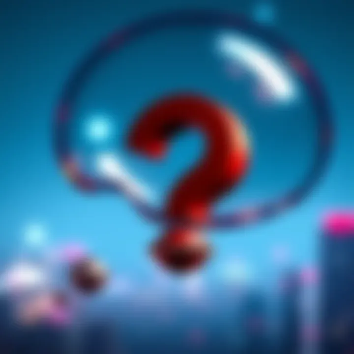 A large question mark inside a thought bubble, symbolizing the inquiry of understanding everyday concepts.