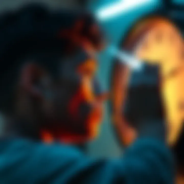 A person looking at a clock with a thoughtful expression, pondering their exact birth time