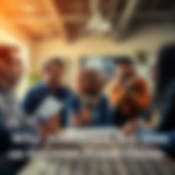 A group of diverse Americans discussing election integrity in a casual setting, with concerned expressions and papers in hand.