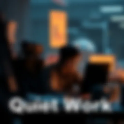 A person quietly working late at a desk, focusing on tasks that contribute to success.