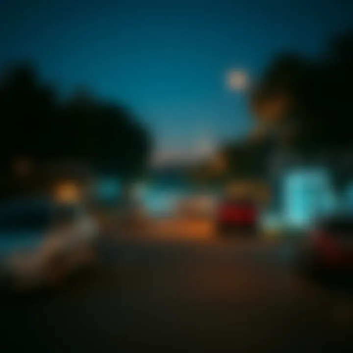 A peaceful street in Victoria's western suburbs at 12:05 AM with dim streetlights and a few parked cars.