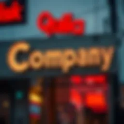 A humorous company name sign with an unexpected visual twist, showcasing a strange anomaly that catches the eye