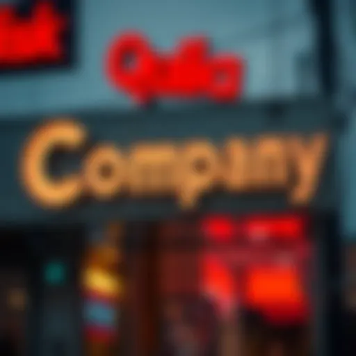A humorous company name sign with an unexpected visual twist, showcasing a strange anomaly that catches the eye