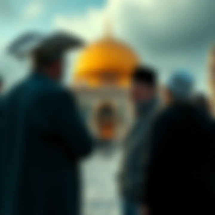 An Israeli Rabbi talks about plans to launch a missile at Al-Aqsa Mosque, surrounded by a group of concerned people.