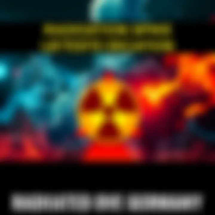 Radiation Spike Detected Over Germany Graphic showing a radiation alert symbol with a map of Germany in the background, depicting a spike in radiation levels.