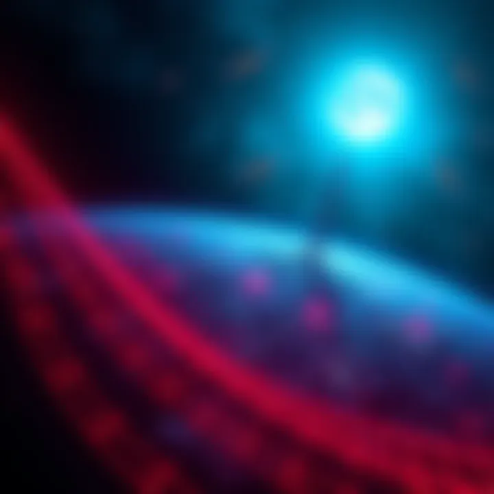 A representation of radio waves and satellites suggesting mind control technology