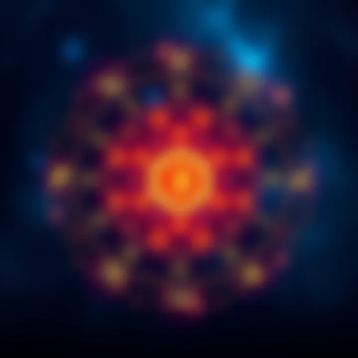 A visual representation of the Rahu Ketu axis with emphasis on the 6-12 alignment in astrology, showcasing a celestial theme and astrological symbols.