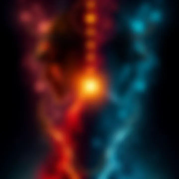 Illustration showing two contrasting figures representing Rahu 1 and Ketu 1, symbolizing their unique traits and connection.