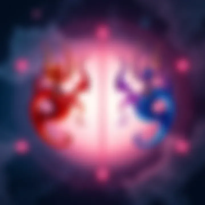 Illustration of the astrological symbols for Rahu and Ketu, showing their distinctive shapes and colors, representing their influence in astrology.