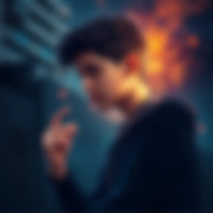 A young individual pondering their path during Rahu Mahadasha, symbolizing love and career struggles.