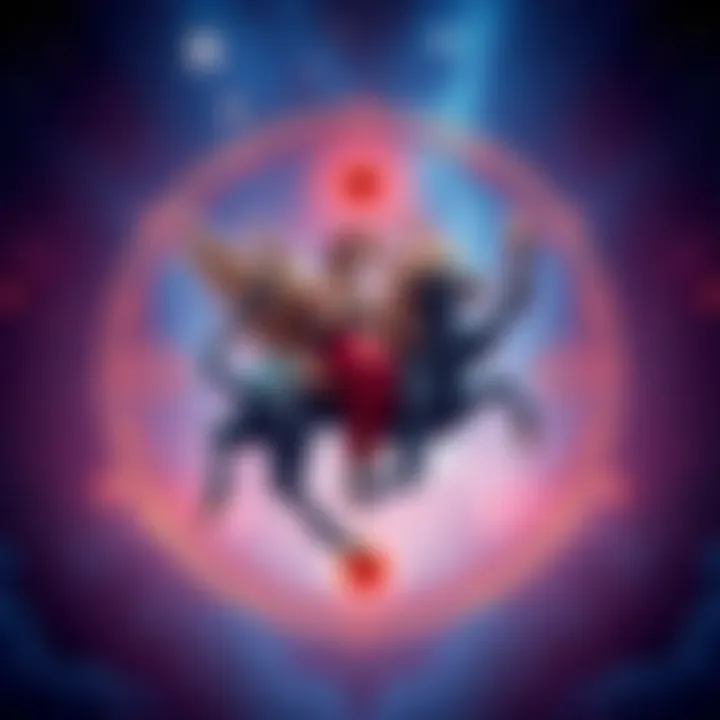 An artistic representation of the astrological signs Virgo and Rahu, showing Virgo's symbol alongside a depiction of Rahu in a celestial backdrop.