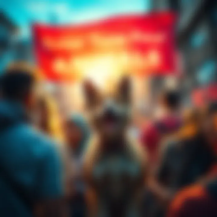 Residents and activists gather to demand the release of abandoned animals in the community.