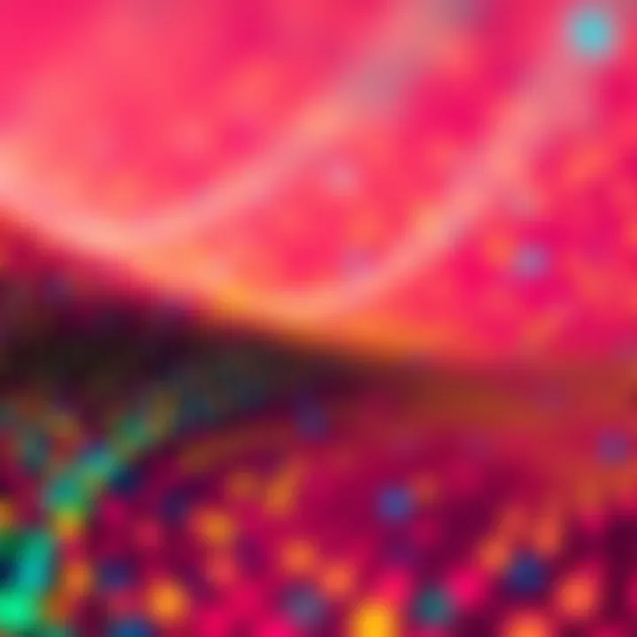 Close-up view of colorful random dot patterns on a surface, illustrating the phenomenon people are experiencing.