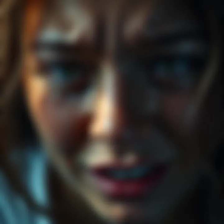 Raw expressions of emotions A close-up of a person showing deep emotions like sadness and joy with tears in their eyes