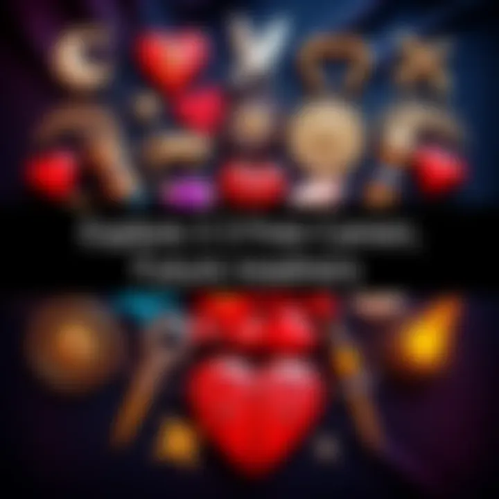 A collage showing symbols of love, career, and partnership, representing free readings for personal insights.