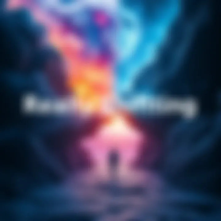 A visual representation of reality shifting, showing a person transitioning between different worlds or realities, symbolizing manifesting techniques and subliminals.