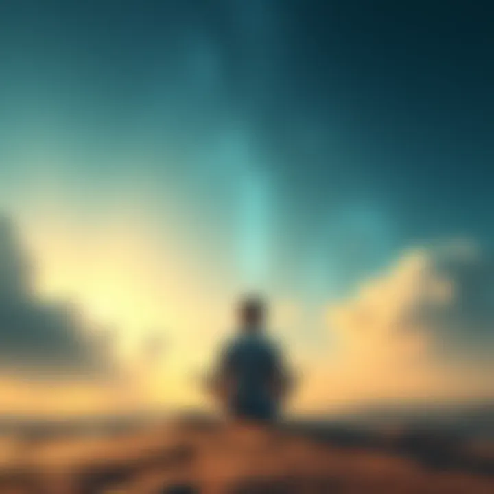 A serene scene showing a person meditating with a starry sky above, symbolizing reality shifting and manifestation techniques