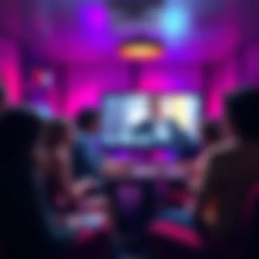 People discussing the authenticity of a popular reality series, examining characters and plot decisions at a gathering.