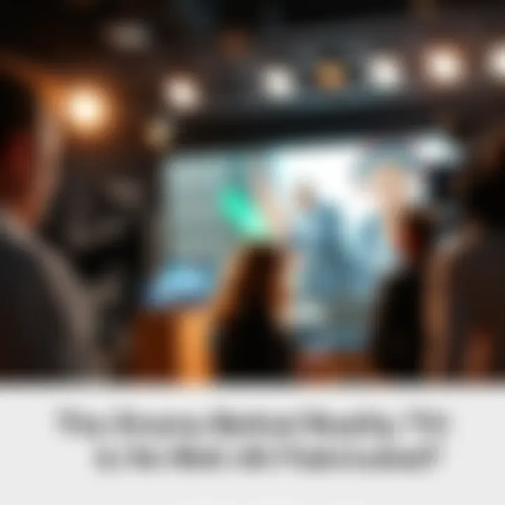 A behind-the-scenes look at a reality TV production with producers discussing storylines