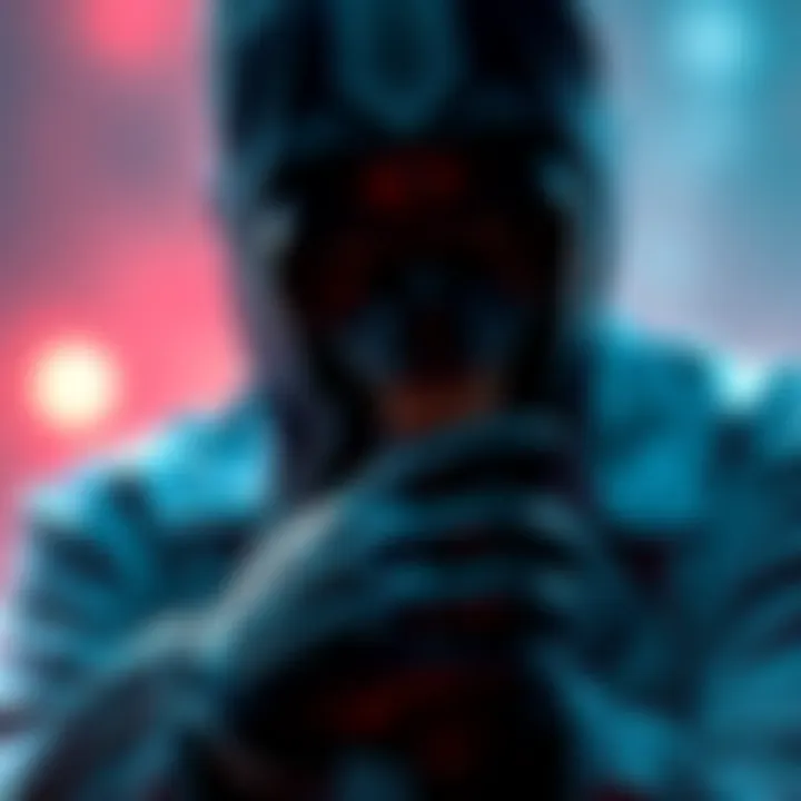 Reaper aggressively choking Doc in a tense moment