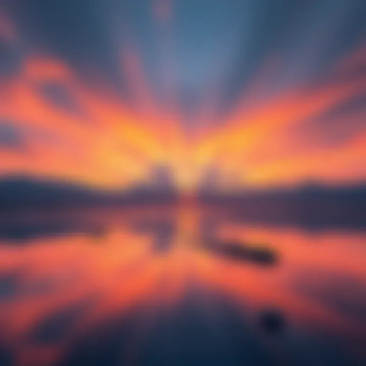 A serene scene depicting a sunrise over a still lake, symbolizing new beginnings and the cycle of life