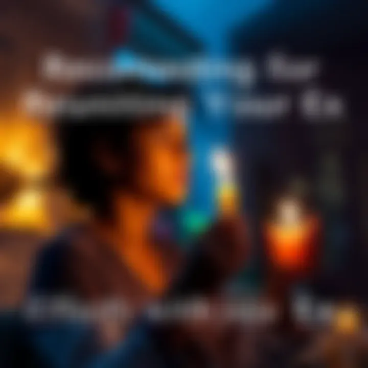 A person holding a candle and looking hopeful, surrounded by soft lighting to symbolize romance and reconnection.